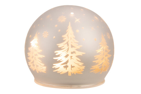 LAMP XMAS LED BALL  WIT D10CM GLAS 