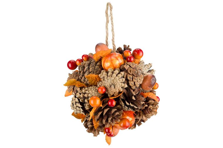 BAL PUMPKINS ORANJE D13CM HOUT