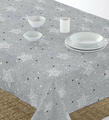 Gecoat Tafeltextiel kerst wonderland 140 x 160 cm