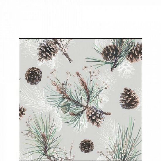 Servetten Pine Cone All Over 25x25cm 20 stuks