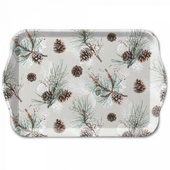 Ambiente dienblad Melamine Pine Cone All Over 13x21cm