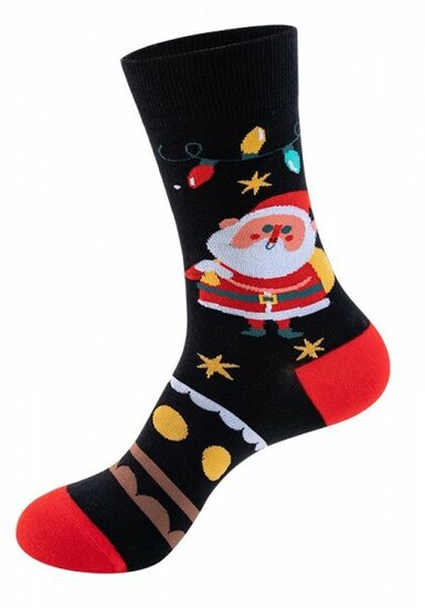 Sokken Santa Zwart/Rood 38-45