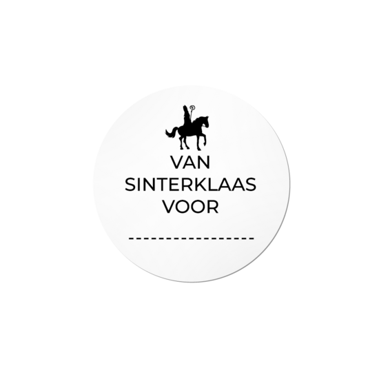 Sticker Voor... Van Sint/Paard 5 x