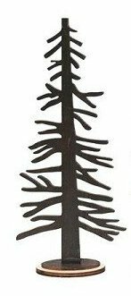 Kerstboom hout 36cm zwart
