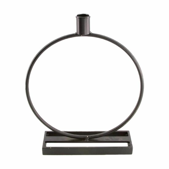 Dinnercandle holder metal 25x6.3x30.5cm Black