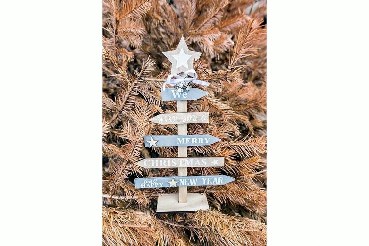 KERSTBOOM MERRY CHRISTMAS HOUT 21X5XH35
