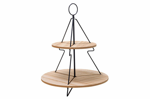 ETAGERE CIRCLE ZWART H46,5CM HOUT