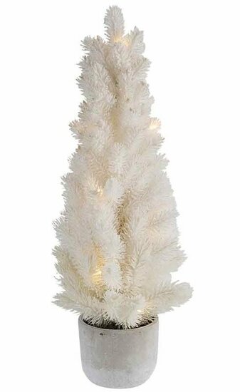 KERSTBOOM PINE SNOW LED H65CM KUNSTSTOF