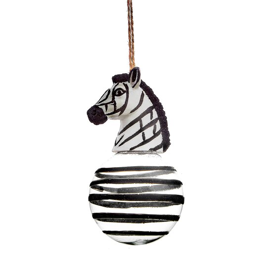 Kerstbal Zebra de Luxe 