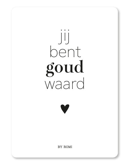 Kaart / Jij bent goud waard