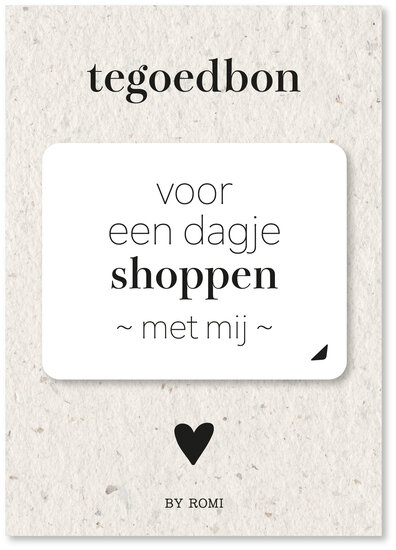 Tegoedbon / Voor een dagje shoppen