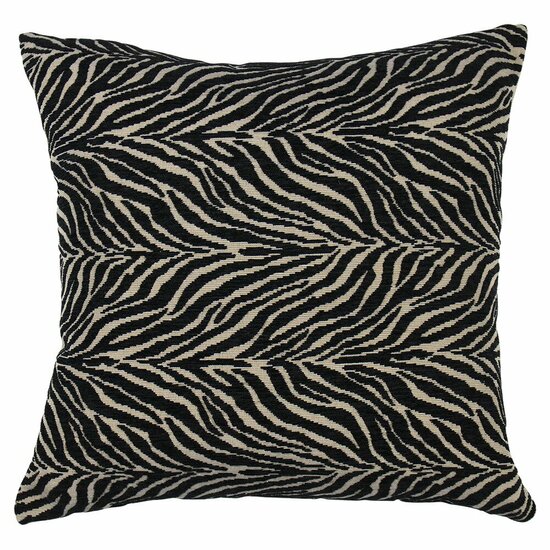 Kussen zebra zwart/off white 45x45cm*