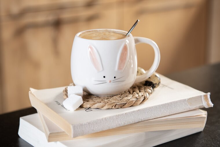 Mok  Bunny 400 ml- Beige roze