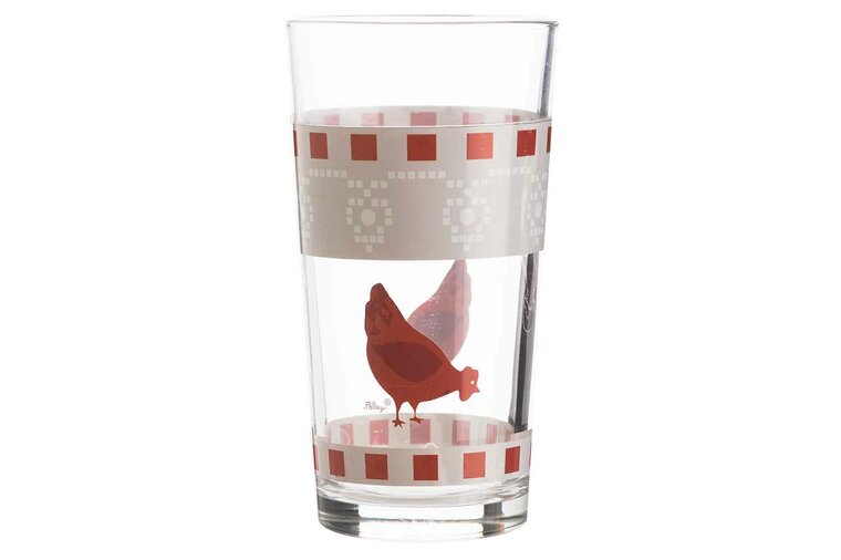Drinkglas Kip Rood