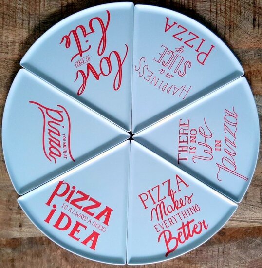 PIZZABORDJES SET6 MELAMINE