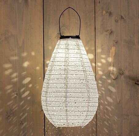 SOLAR HANGLAMP LAMPION WIT
