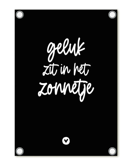 Tuinposter Zwart Geluk zit in het zonnetje' ZOEDT