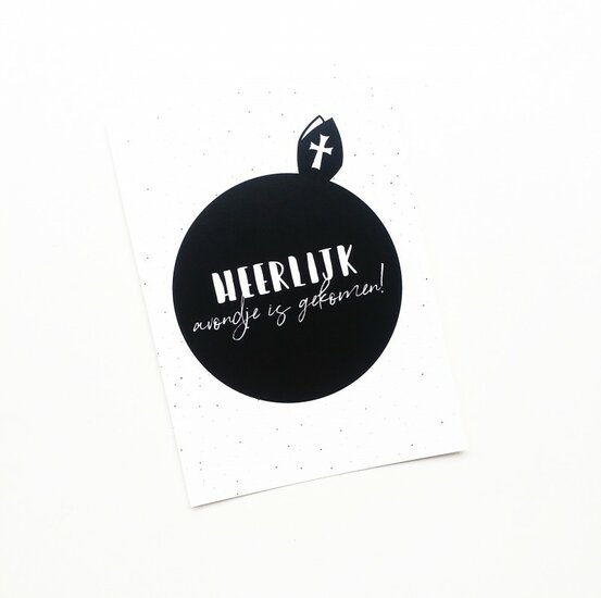 GRATIS BIJ EEN BESTELLING VANAF €30,00!/Kaart Sinterklaas Heerlijk avondje