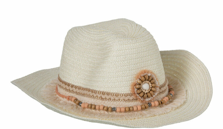 Strandhoed Boho Beige/Zalm J-Line