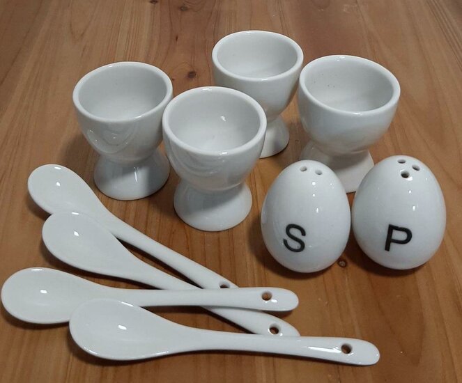 Eierdopjes | Peper/zout | lepeltjes-SET