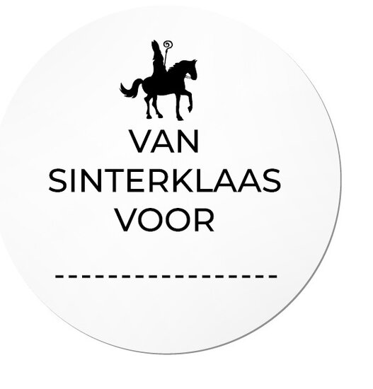 Sticker Voor... Van Sint/Paard 5 x