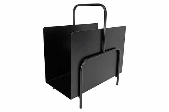 MAGAZINEREK ZWART 35X20XH41CM METAAL