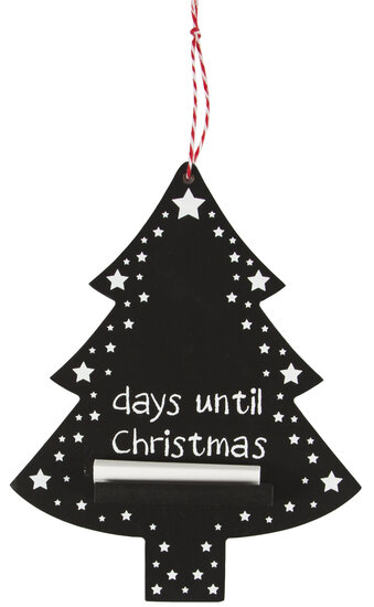 Krijtbord Kerstboom dagen tot Kerst+krijtje