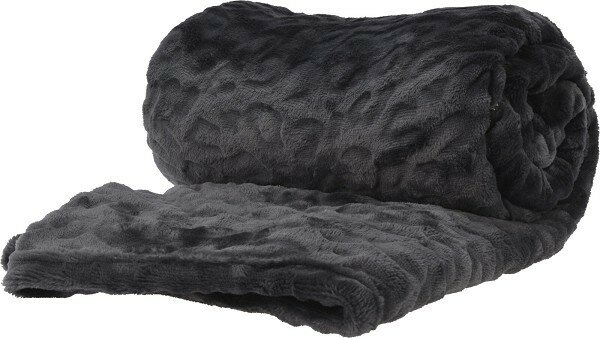 Plaid / fleece deken 125x150cm antraciet