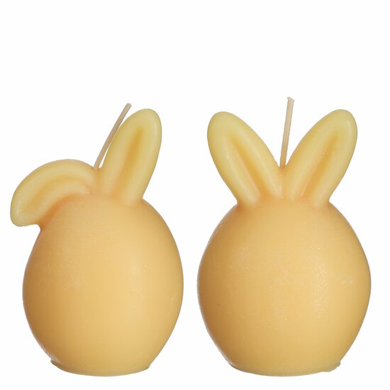 Kaars ''Bunny'' geel 2 ass D6,5 H9,5cm