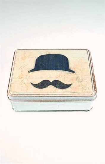 Moustache design blikje Hoed/Snor