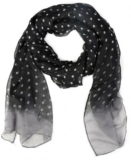 Sjaal 85x180 cm zwart grijs