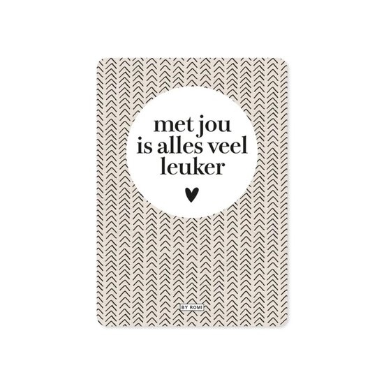 Kaart Met jou is alles veel leuker met envelop