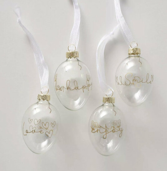 Paaseieren Be happy, Love, Enjoy en Smile.