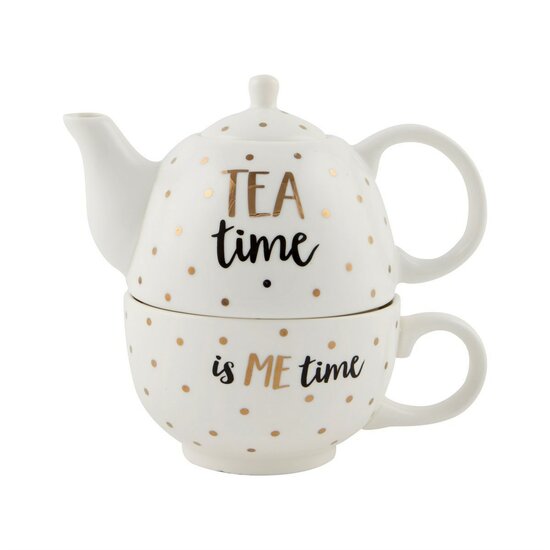 Tea for one Sass & Belle Tea time.. Gold