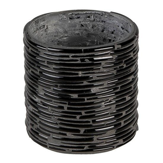 Waxinelicht 8 x 8 cm Zwart Clayre & Eef