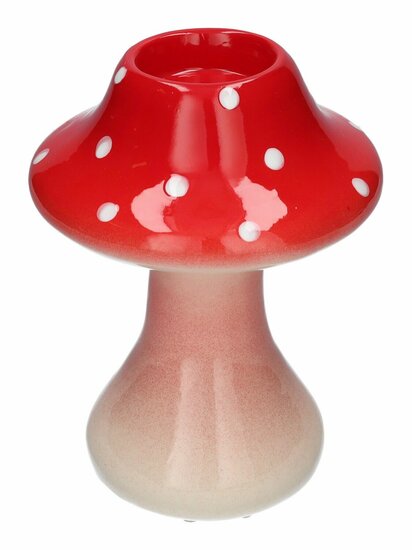 Theelicht Paddenstoel Toadstool Rood H19 Large