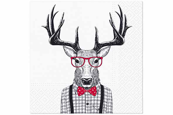 Servetten OH DEER 33x33cm set 20