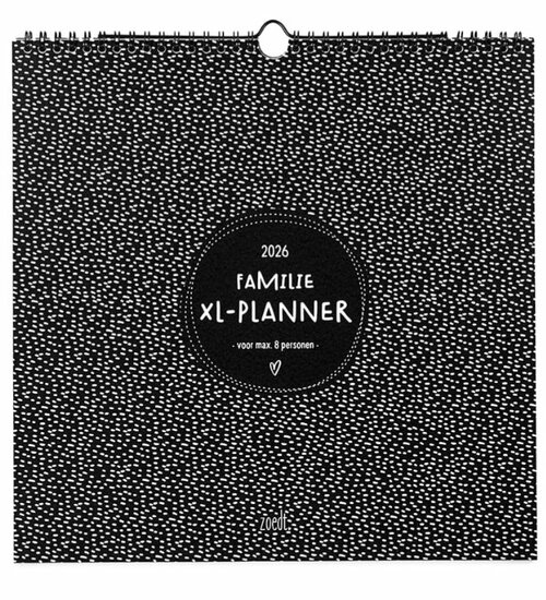 Familieplanner 2026 - extra grote planner voor gezinnen - 6 tot 8 personen ZOEDT
