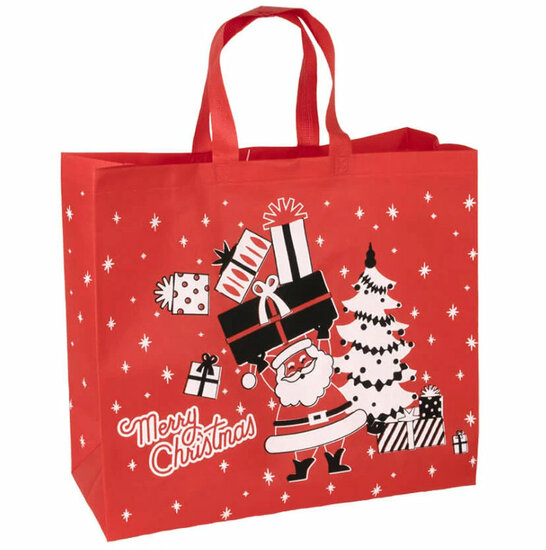 Kerstshopper/cadeautas  Clumsy Santa 45x20x40cm