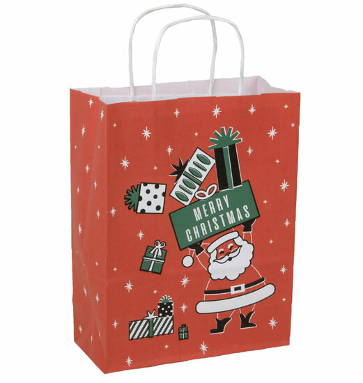 Kersttasjes A5 Clumsy Santa