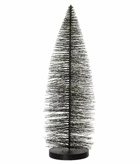 Mini Kerstboom zwart met goud 20cm