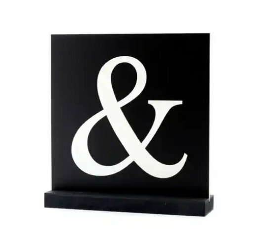 Decoplaatje - & Teken - met houder