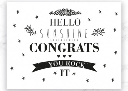 Kaart Hello Sunshine Congrats+envelop