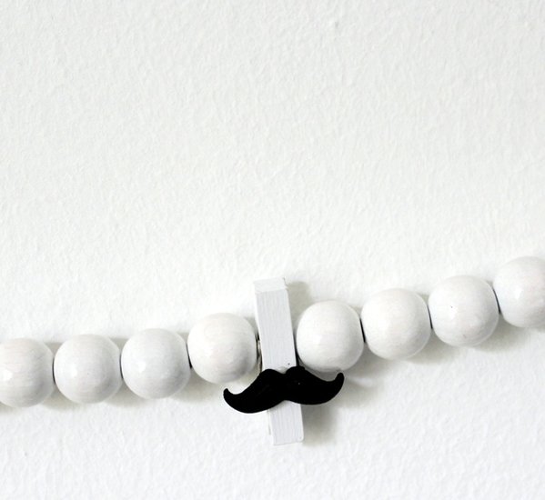 Woonketting wit | knijpertjes | Snor