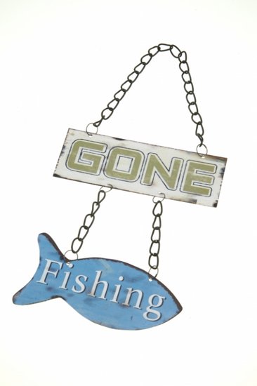 Gone Fishing tekstbord Vissen