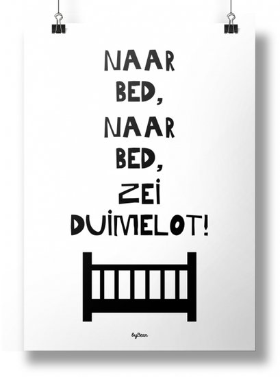 Poster | Duimelot | zwartwit
