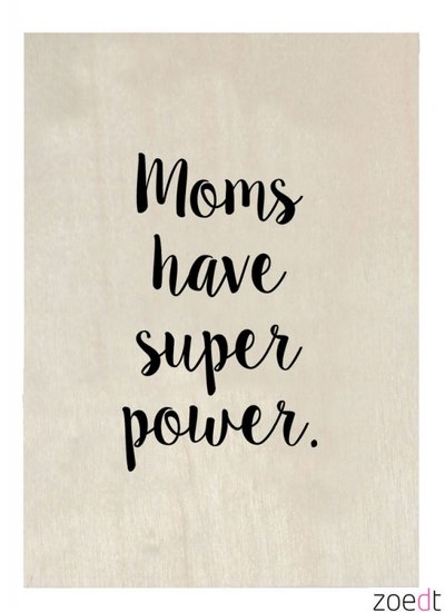 Houten kaart | Mom's Super Power