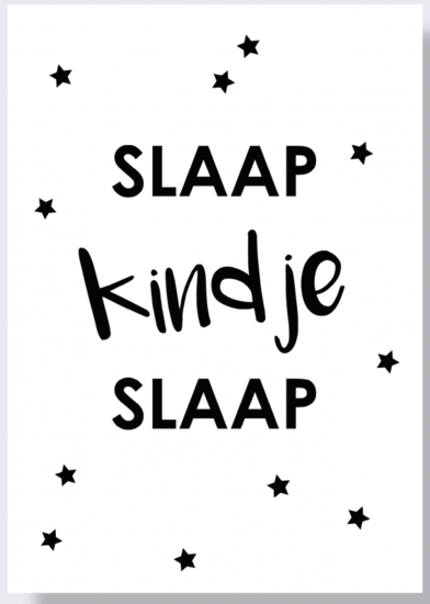 Poster | Slaap kindje slaap - wit