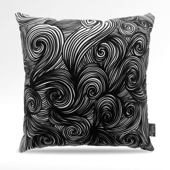KUSSEN DARK CURLS  45x45