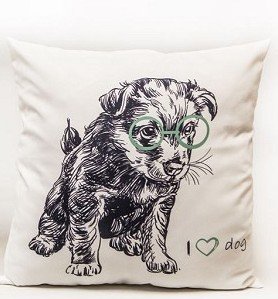 Kussen hond / I Love Dog 45x45